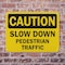 Signmission Slow Down Pedestrian Traffic Caution Sign, Plastic, 14in W x 10in L, 2PK OS-2PACK-CS-P-1014-L-19232 - alternate 4